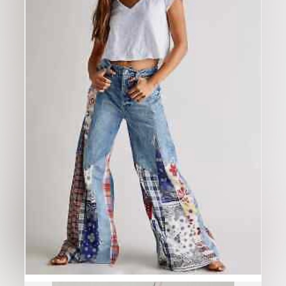 Free People Cortez Pieced Jeans - Picture 8 of 8